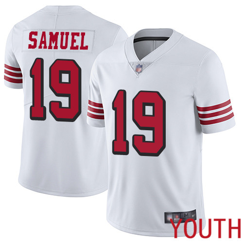 San Francisco 49ers Limited White Youth Deebo Samuel NFL Jersey #19 Rush Vapor Untouchable